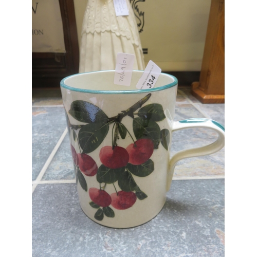 334 - Large Wemyss Tankard Cherry Design