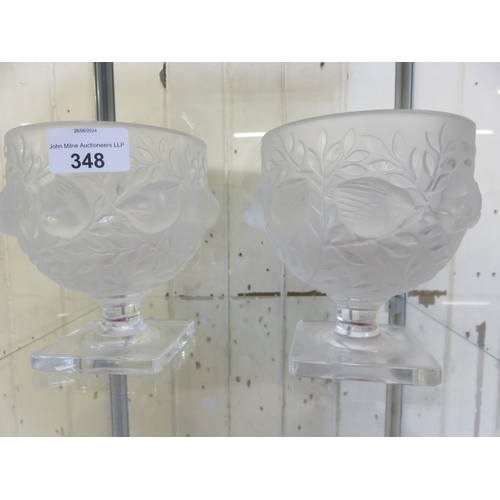 348 - Pair of Lalique Glass Vases