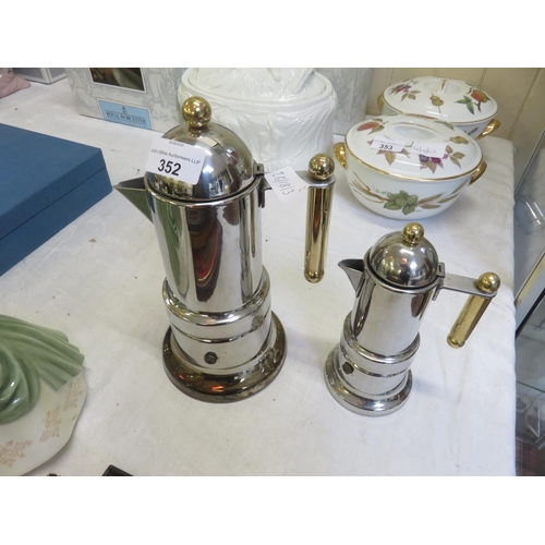 352 - Two Italian Coffee Percolators