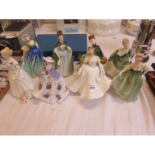 354 - Eight Doulton Figures