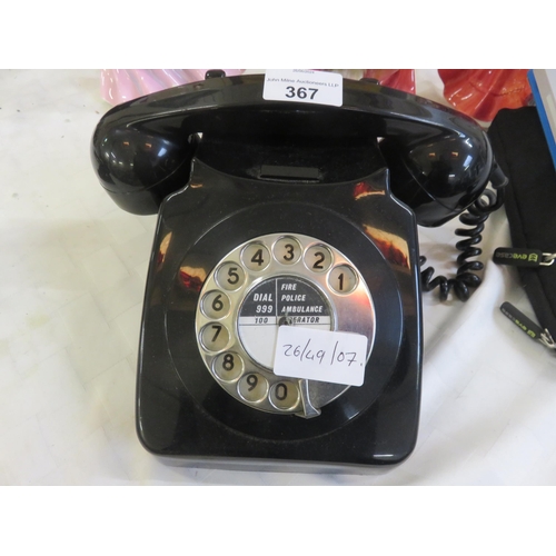 367 - Old Style Black Telephone