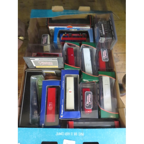 384 - Box of Corgi Buses and Others