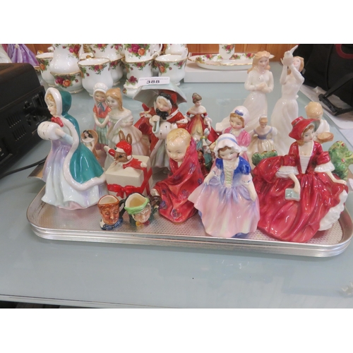 388 - Tray of Miniature Doulton Figures