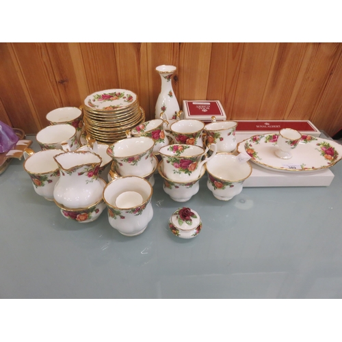 389 - Quantity of Royal Albert Teaware, Vase, Egg Cup, Trinket Boxes etc