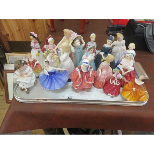 408 - Tray of Royal Doulton Figures