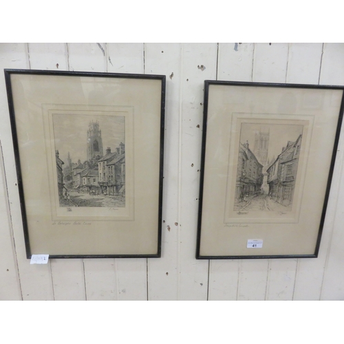 41 - Two Framed Lincoln Prints