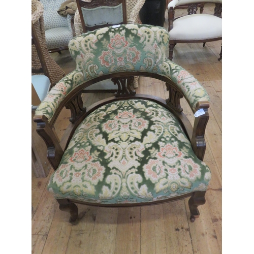 427 - Tub Chair with Floral Upholstery