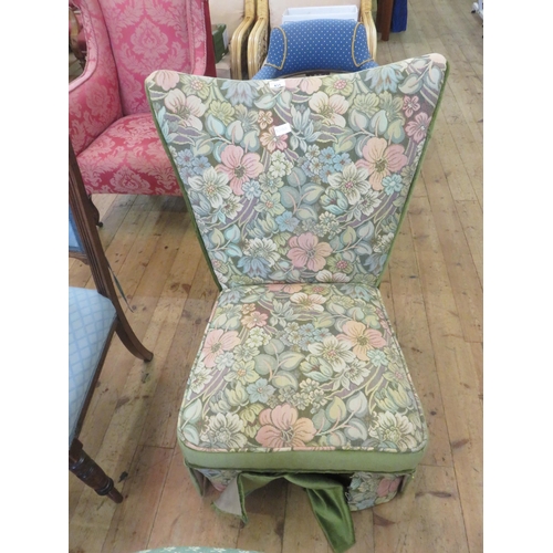 431 - Wingback Chair with Floral Upholstery