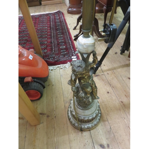 440 - Brass Standard Lamp and Figural Base