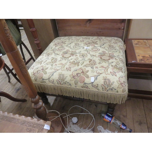 446 - Upholstered Victorian Footstool