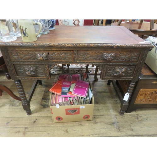 466 - Oak Greenman Style Victorian Oak Desk