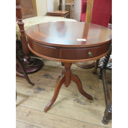 467 - Drum Top Three Drawer Occasional Table