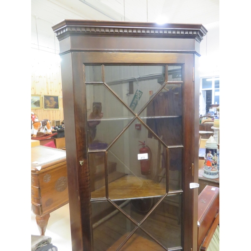 472 - Two Tier Glazed Corner Cabinet