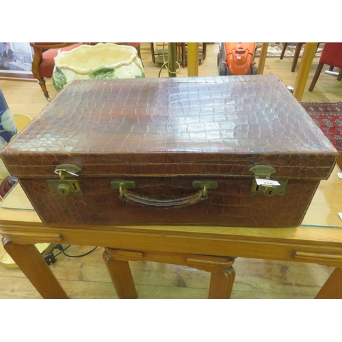 488 - Large English Fitted Leather Suitcase by Henry Burton & Co. Glasgow Circa 1900