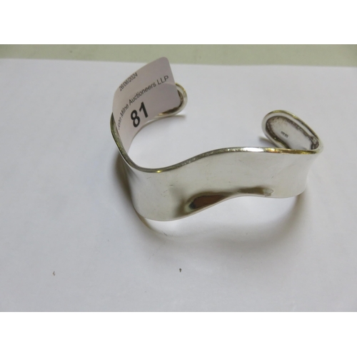 81 - Post Modernist Silver Bracelet - Circa early 1970's