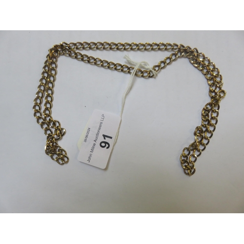 91 - 9ct Gold Link Chain 23.5gms