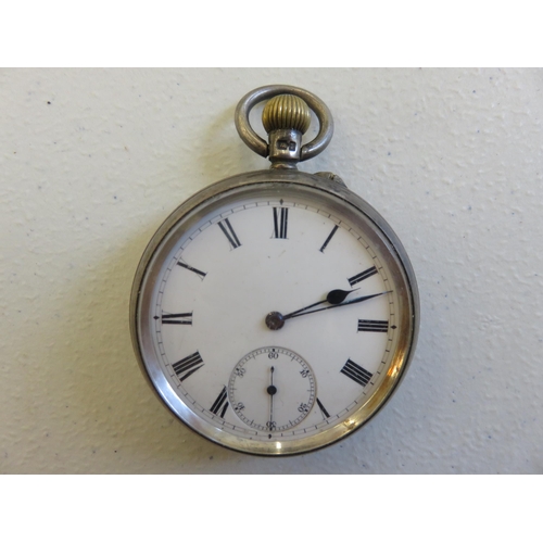 122 - Silver Pendant-Wind Lever Pocket Watch