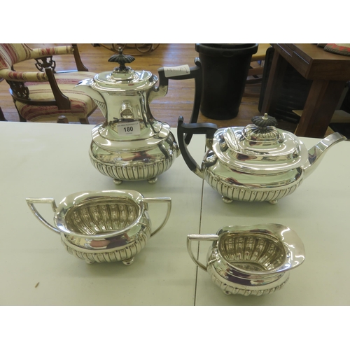 182 - Four Piece Silver Plated Tea Service