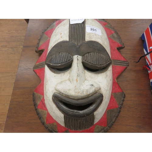 203 - Carved Painted Wooden Mask