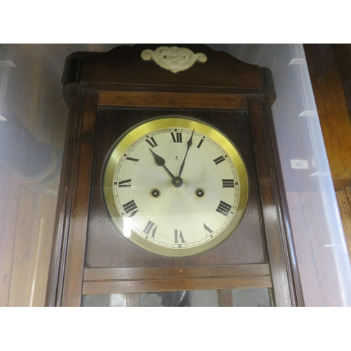 243 - Wall Hanging Clock and Five Mantel Clocks