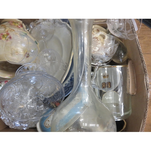 256 - Box of Dinnerware and Ceramics