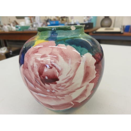 291 - Wemyss Floral Decorative Vase (chip at rim)