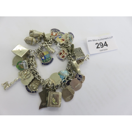 297 - Silver Charm Bracelet