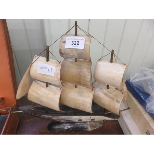 325 - Model Ship made of horn