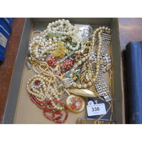 333 - Tray of Costume Jewellery