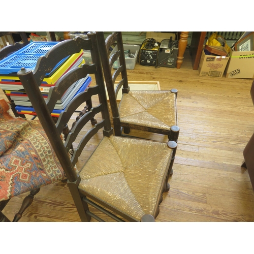 419 - Set of four Ladder Back Kitchen Chairs