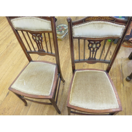 420 - Pair of Inlaid Bedroom Chairs