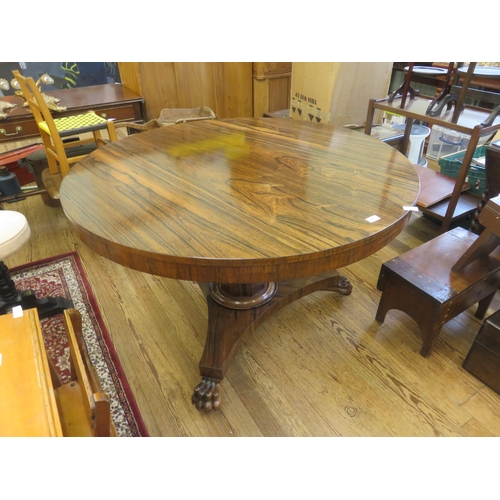 422 - Circle Regency Rosewood Pedestal Table