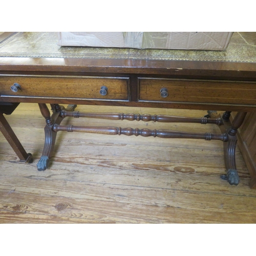 459 - Leather Topped Sofa Table