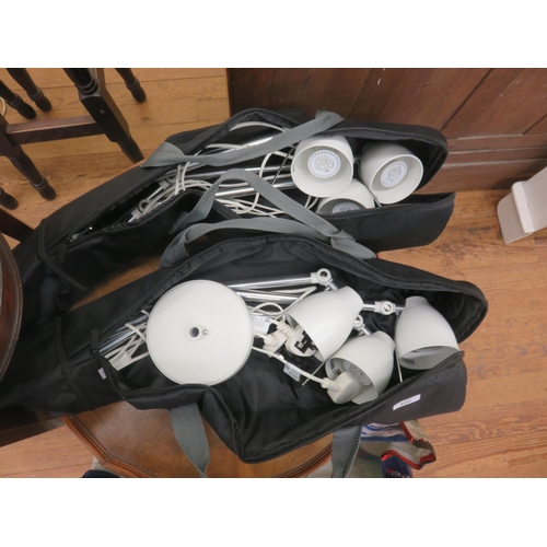 406 - Six Anglepoise LED Lamps with Carrying Case and six weighted bases.