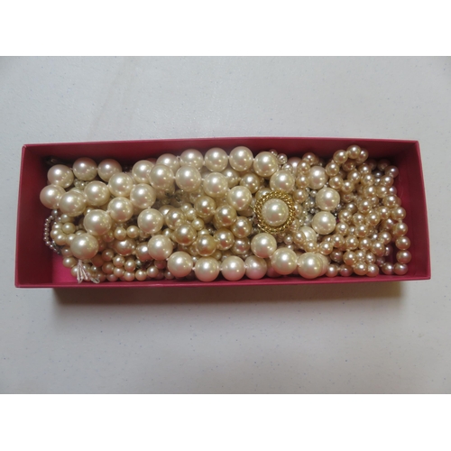 104 - Large Lot of Pearl Necklaces