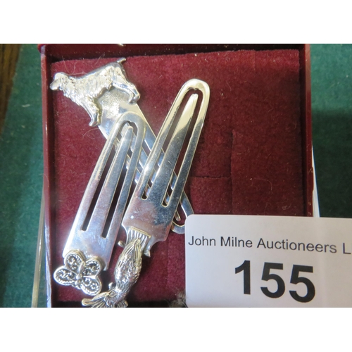 155 - Three Silver Figural Bookmark