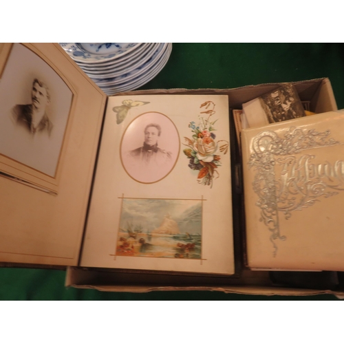 252 - Vintage Photos, Photo Album/Music Box and Vintage Postcards