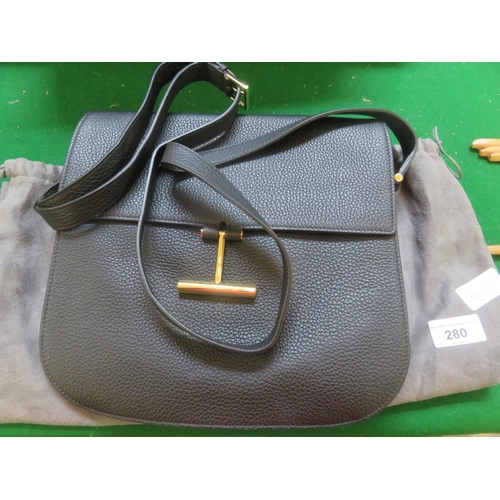 280 - Tom Ford Black Leather Shoulder Bag and Dust Bag