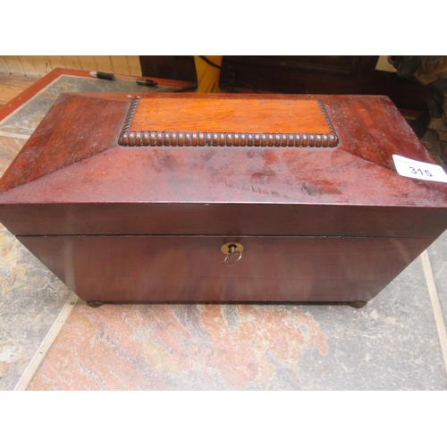 315 - Mahogany Tea Caddy