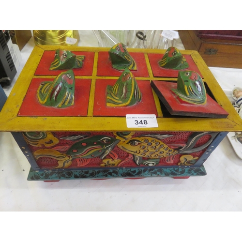 348 - 6 division Fish decorative Tobacco Caddy