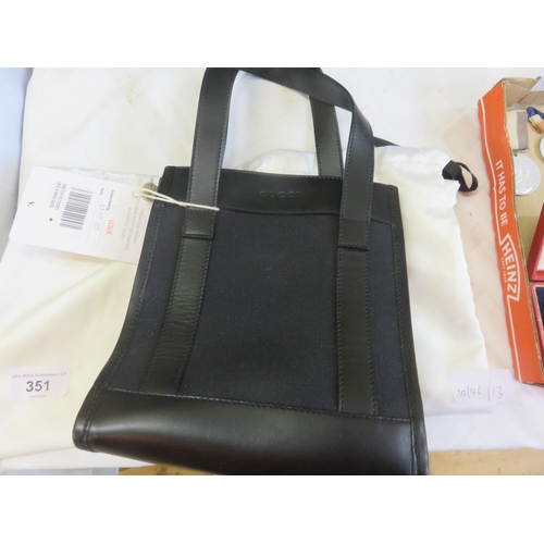 351 - Small Black Gucci Bag and Dust Bag