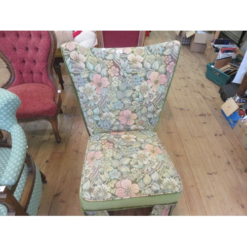 405 - Wingback Chair with Floral Upholstery