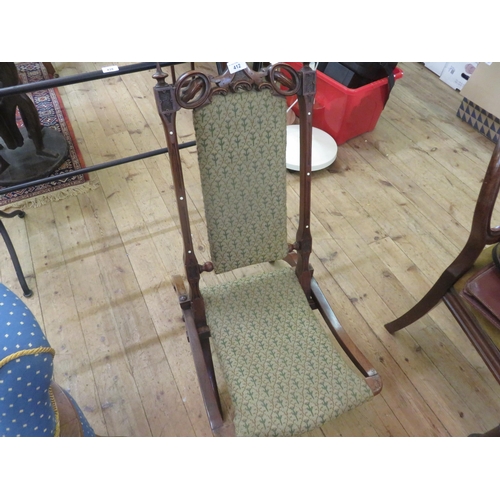 412 - Victorian Mahogany Folding Campaign Chair