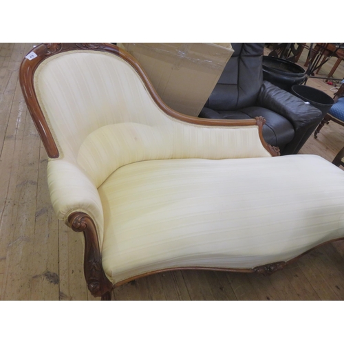 419 - Mahogany Framed Chaise Longue