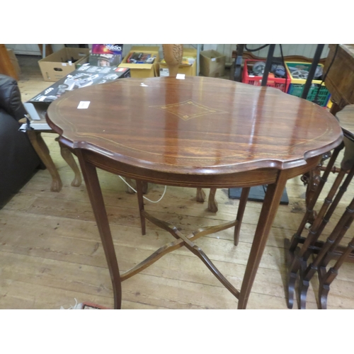 429 - Shaped Inlaid Mahogany Occasional Table