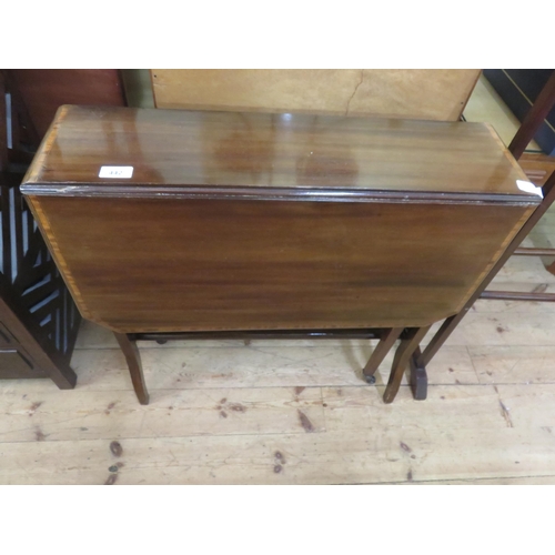 442 - Inlaid Mahogany Drop Leaf Table