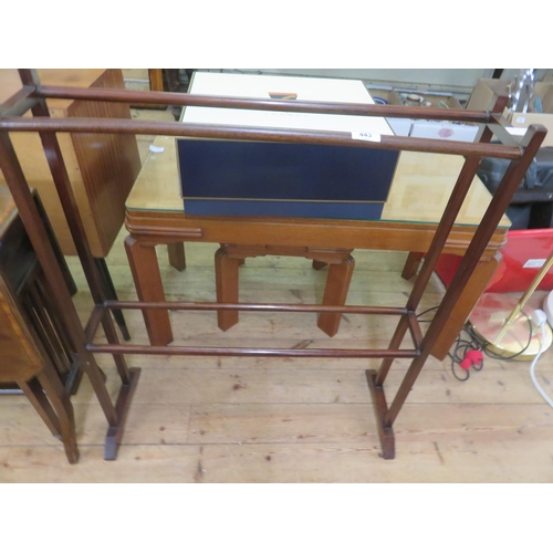 443 - Antique Mahogany Towel Rail