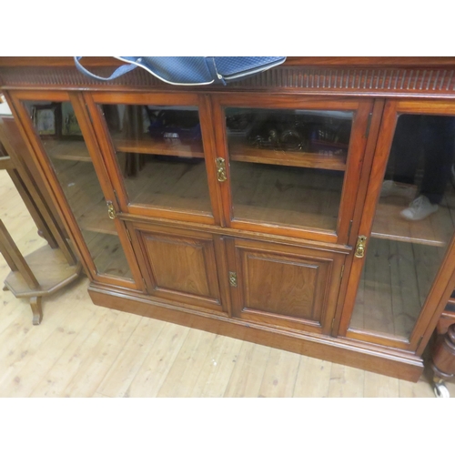 462 - Edwardian Oak and Glazed Bookcase