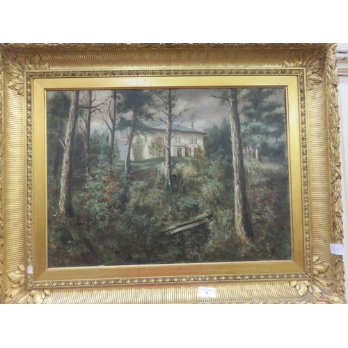 7 - Framed 19th Century Oil Painting 