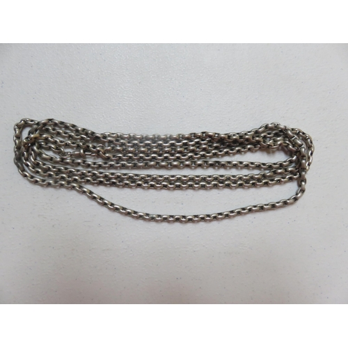 81 - Victorian Full Length Guard Chain with Spring Clip